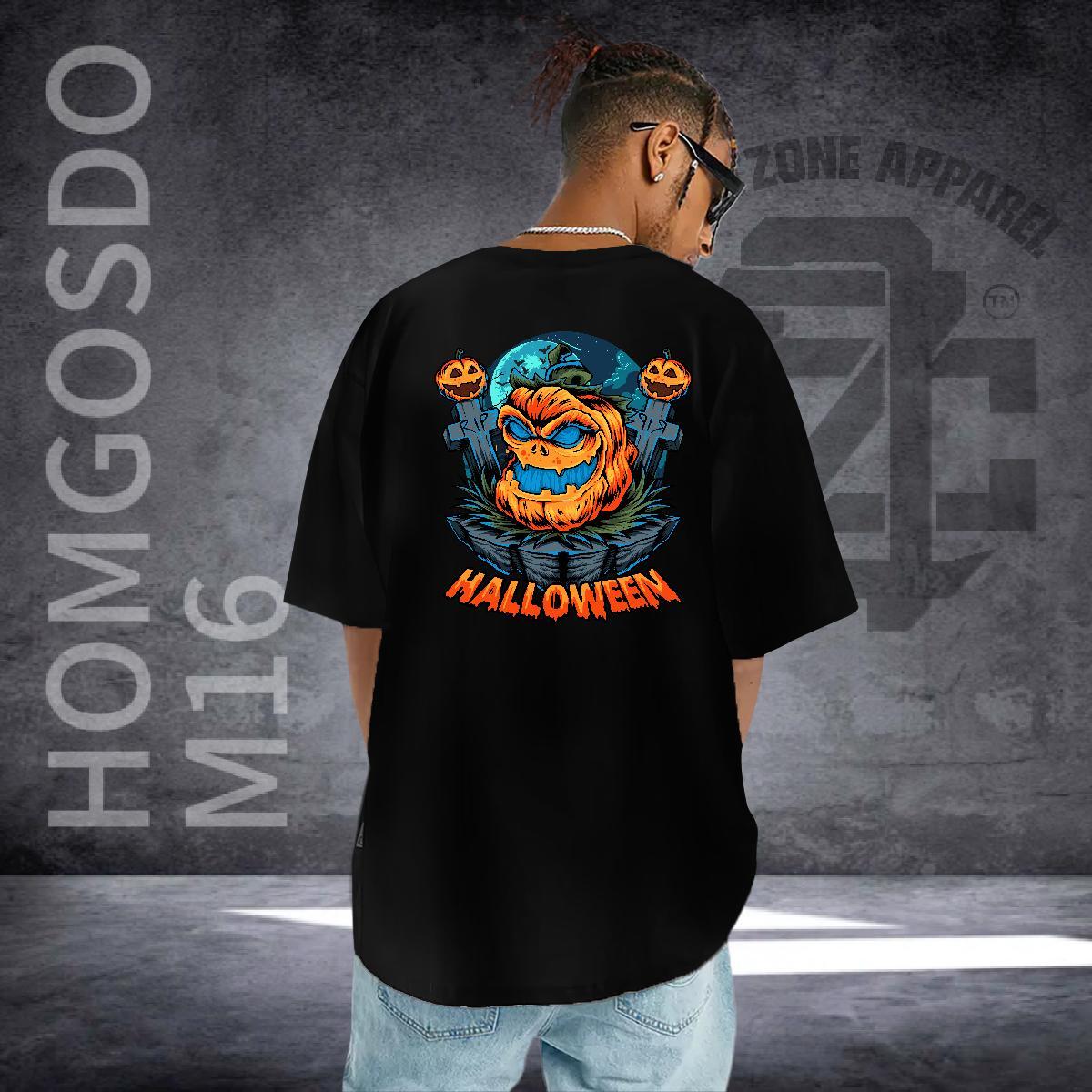 Brand T shirt 230g Pure Cotton pumpkin Sport Top Tees Crew Neck Cool Men Tops Tees Plus Size Custom