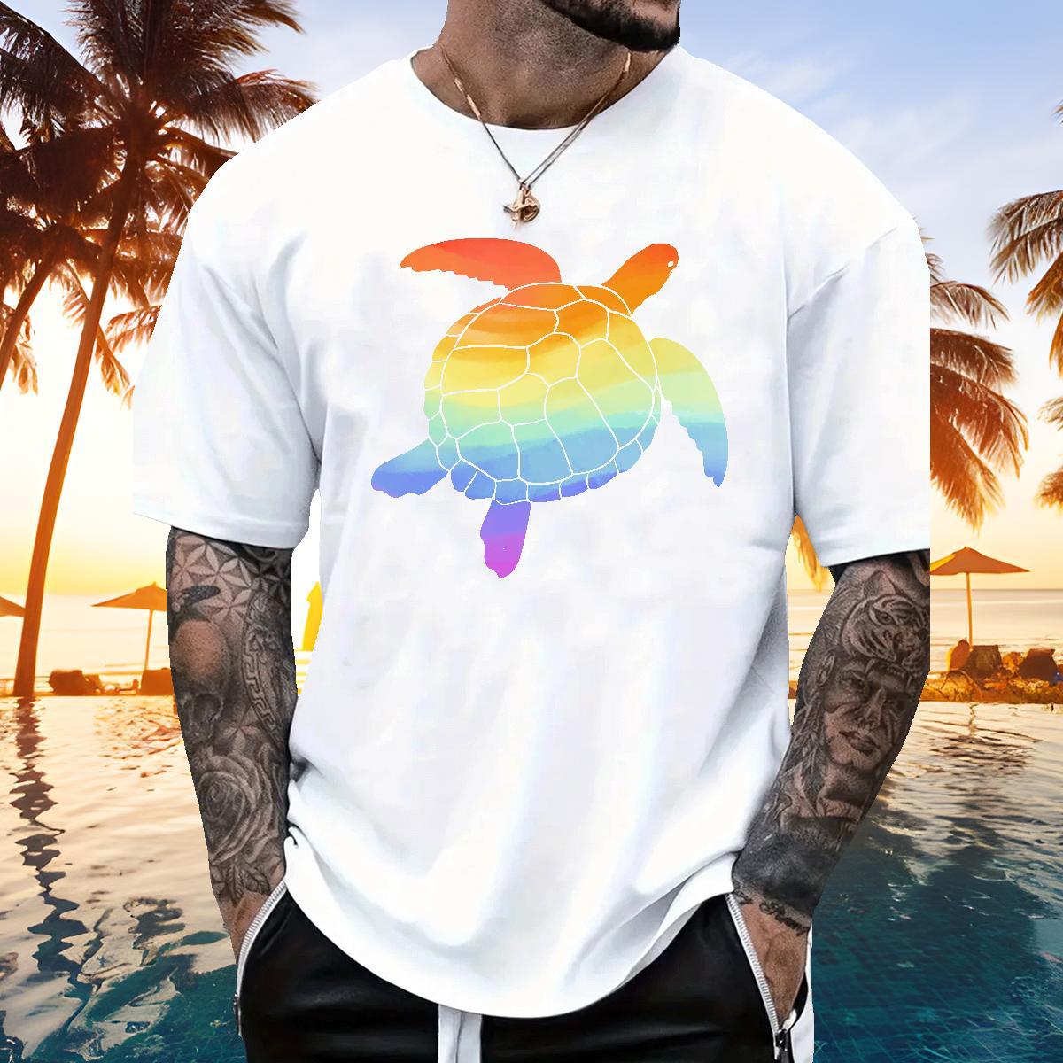 Designer Mens Tshirts 230g Cotton tortoise T Shirts Men Street Crew Neck Breathable Oversized 4XL 2024 DIY Top Tees