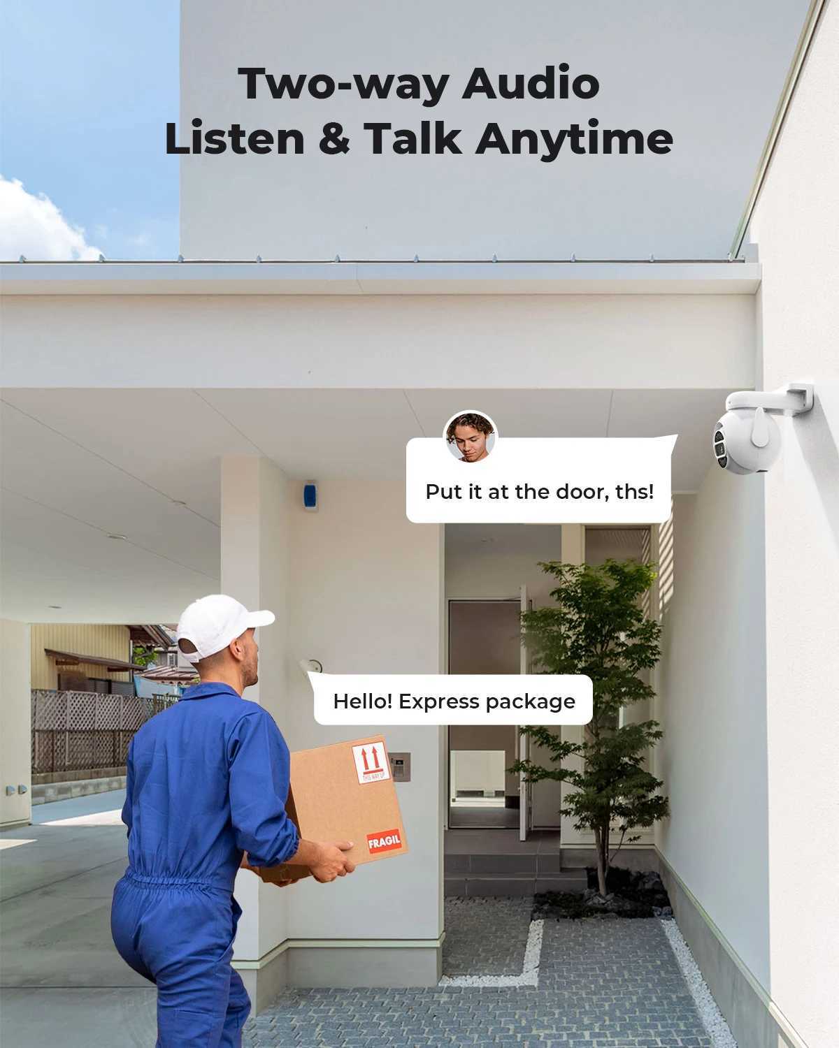 H.VIEW 5MP PTZ IP Camera Wifi Outdoor AI Human Detection Audio 1080P Wireless Security CCTV Camera P2P RTSP WifiM240806