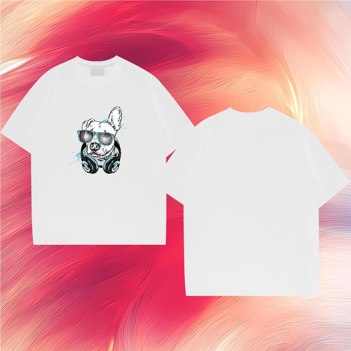 Wholesale Mens T Shirts 100% Cotton 230g dog Casual Beach Tops Breathable Soft Cool Design Men Clothes T-Shirt Customized