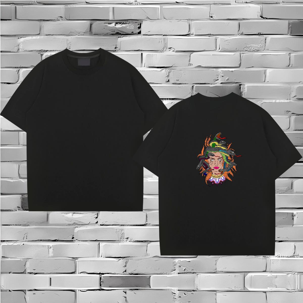 Designer T shirt 230g Pure Cotton snake Casual Daily Wear Clothes Breathable Wholesale Couples T Shirts Plus Size Cartoon