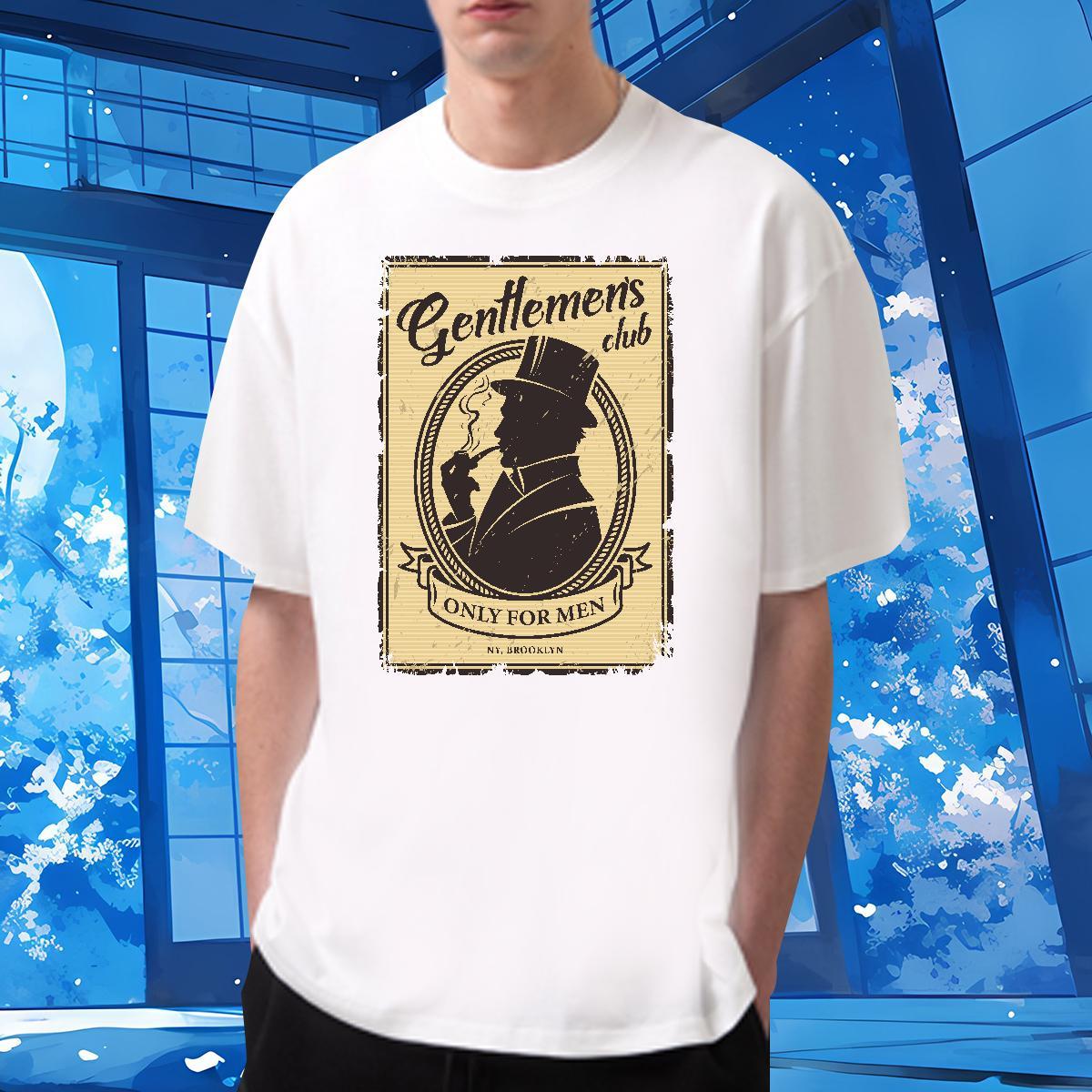 Mens T Shirts 100% Cotton 230g portrait High Street Hip Hop O-Neck Short Sleeve DIY Printed Couples T Shirts Brand Designer Polos