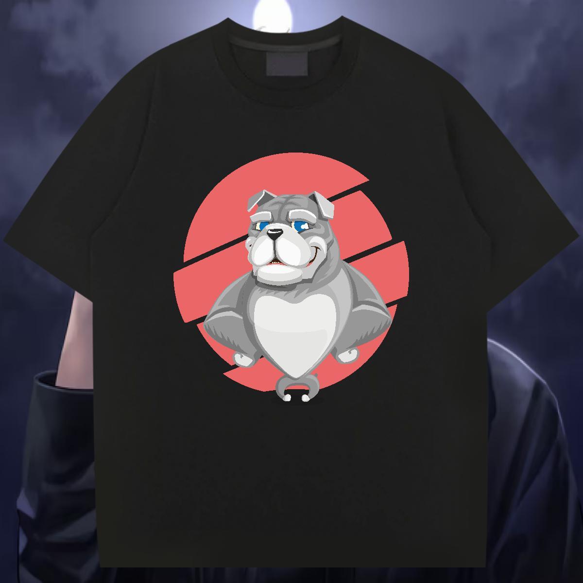 Fashion Mens T Shirts 230g 100% Cotton dog Casual Beach Tops Breathable Short Sleeve High Quality Men Clothes T-Shirt Custom Printed