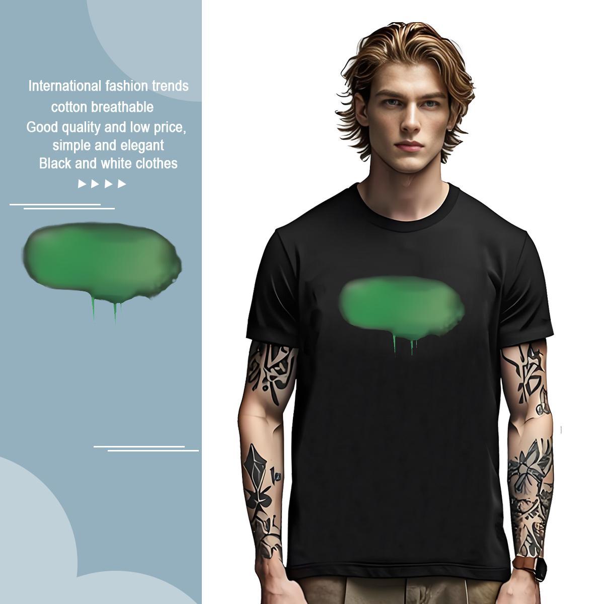 Men T Shirts 230g Cotton dialog box High Street Hip Hop Breathable Custom Print Oversized Men Tops Tees Designer TOP Quality Clothes