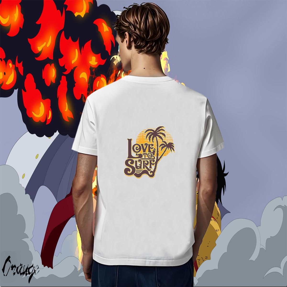 Wholesale Couples T Shirts 100% Cotton 230g High Street Hip Hop beach Customized Breathable Crew Neck Designer T-Shirts for Men Clothes