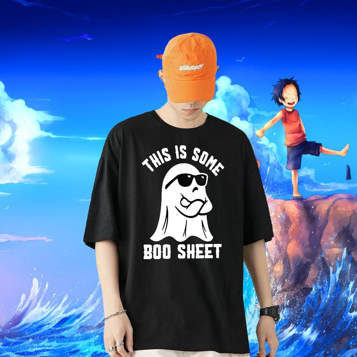 Fashion New Men T Shirts 100% Cotton 230g halloween Hip Hop Tops Tees Breathable Short Sleeve Cool Design Tshirt for Man Woman DIY Printed