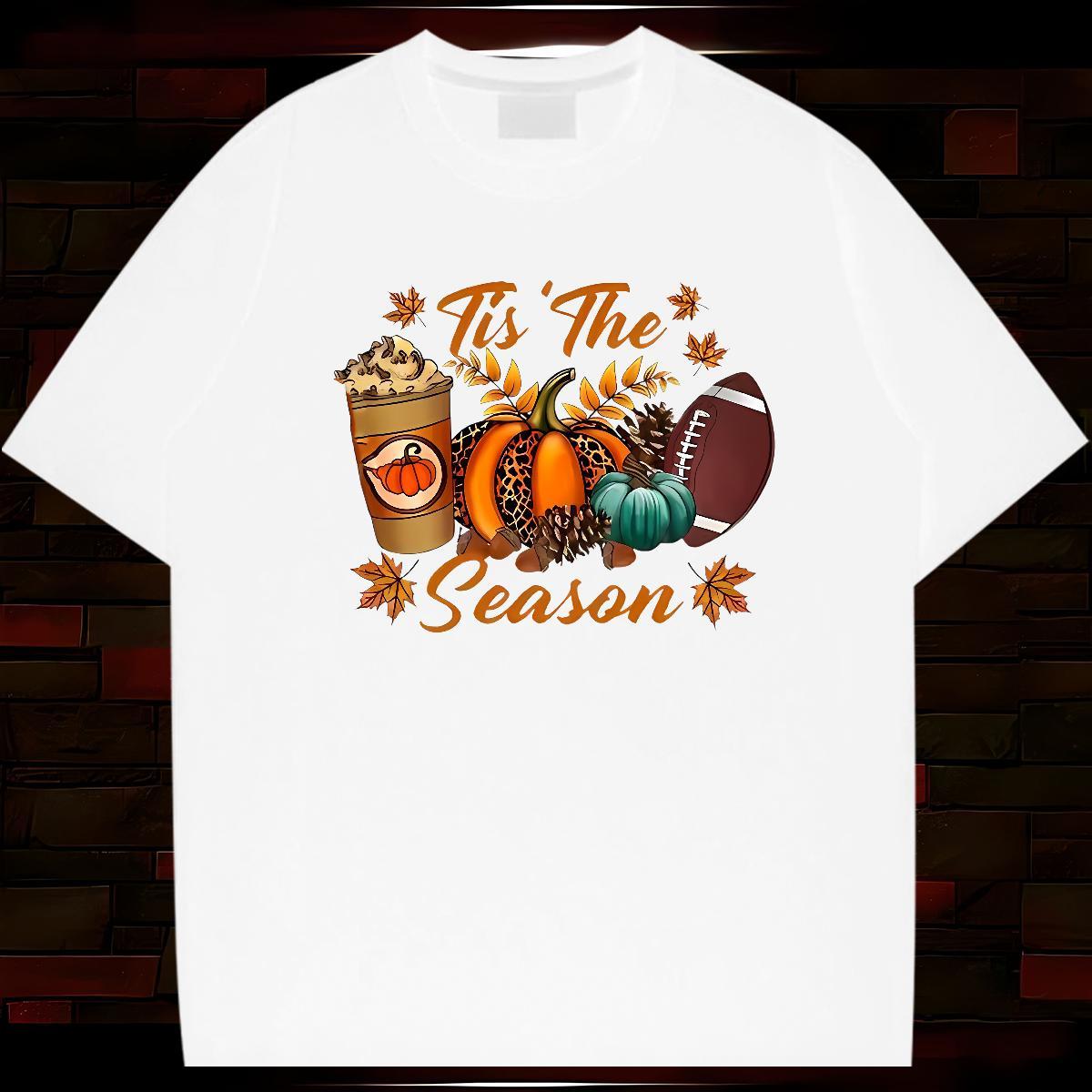 Men T Shirts 230g Pure Cotton pumpkin Summer Casual Breathable Short Sleeve Cartoon Printing L-4XL Men Clothes T-Shirt Fashion Design Popular Tee Shir