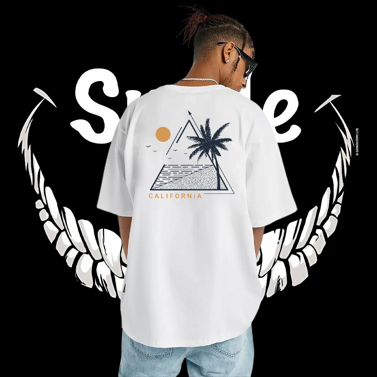 New Designer Man T Shirts 230g Cotton sun Street Wear Tee Shirt Round Neck Short Sleeve Classic Men Tshirts Custom Printing