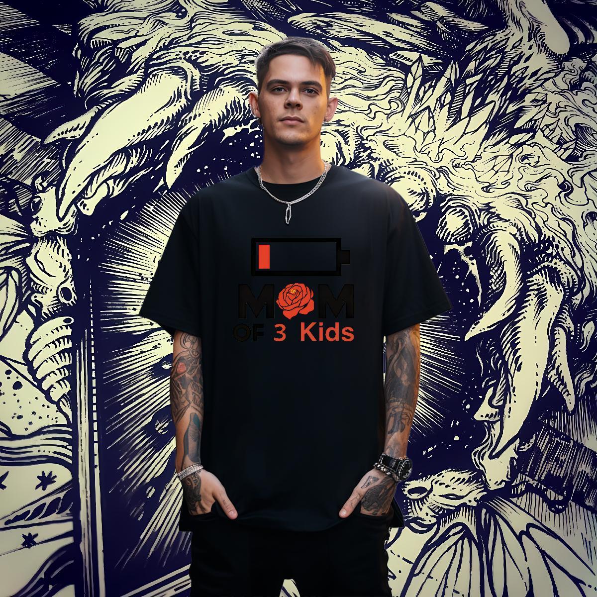 Fashion New T-Shirts 230g Pure Cotton mothers day Spring Summer Clothes Breathable Short Sleeve Popular Mens Tshirts Cartoon Print