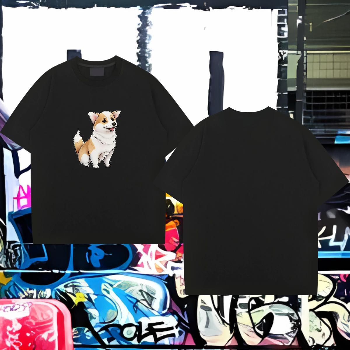 2024 DIY Men T Shirts 230g Pure Cotton Street Casual Top Tees O Neck Short Sleeves Wholesale Couples T Shirts DIY Printed