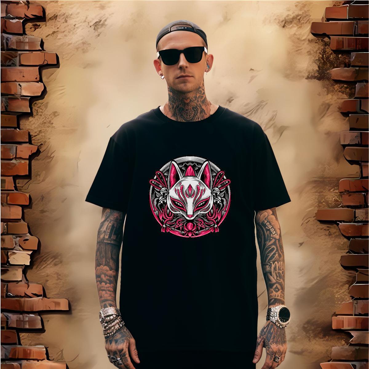 T shirt 230g Pure Cotton Home Outdoor Breathable Short Sleeve Floral Print Tshirts 2024 New Unisex Clothes