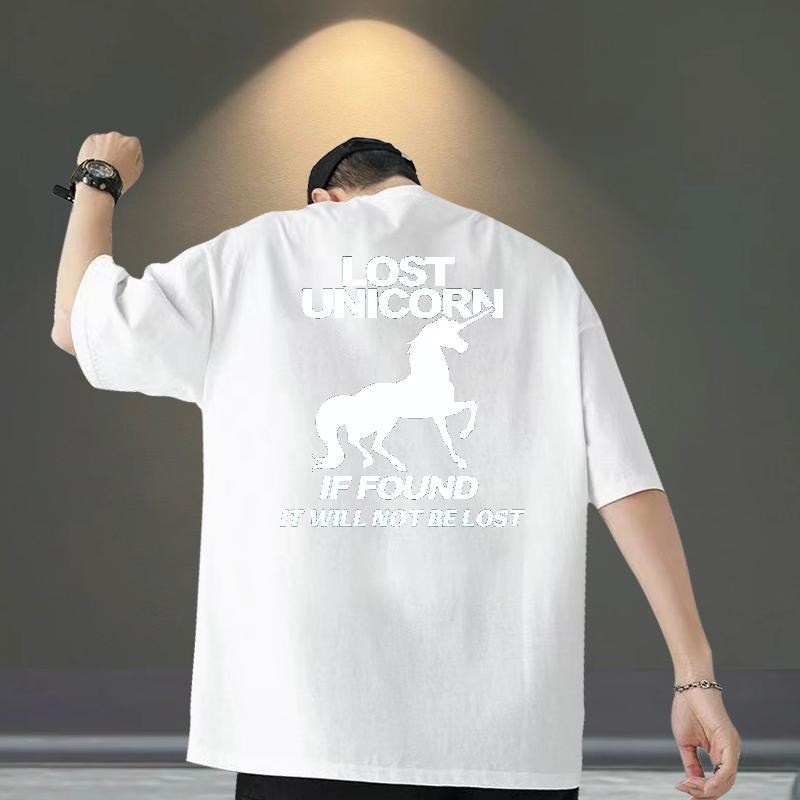Designer Fashion T-Shirts for Men 230g Pure Cotton horse Beach Tees O Neck Short Sleeves Comfortable Couples T Shirts Anime