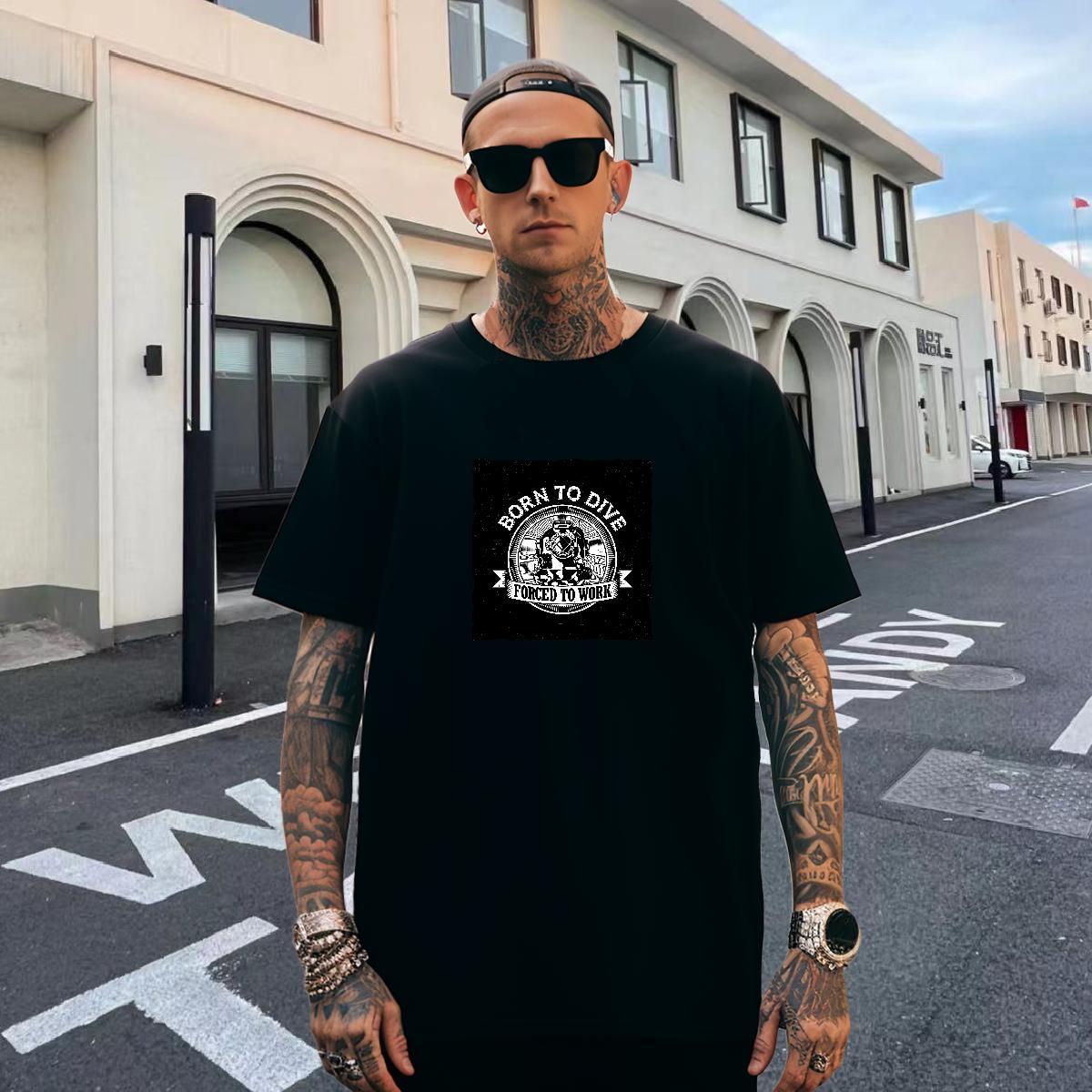 Cool Couples T Shirts 230g Cotton Hip Hop Street camera Customized Print O-Neck Short Sleeve Fashion Designer T shirt Tops