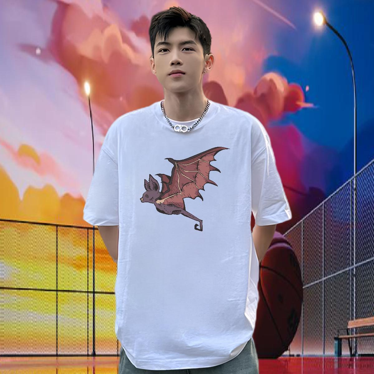New Arrival Men T Shirts 230g 100% Cotton bat Sports Casual Polos Crew Neck Breathable Soft Mens Tshirts Asian Size