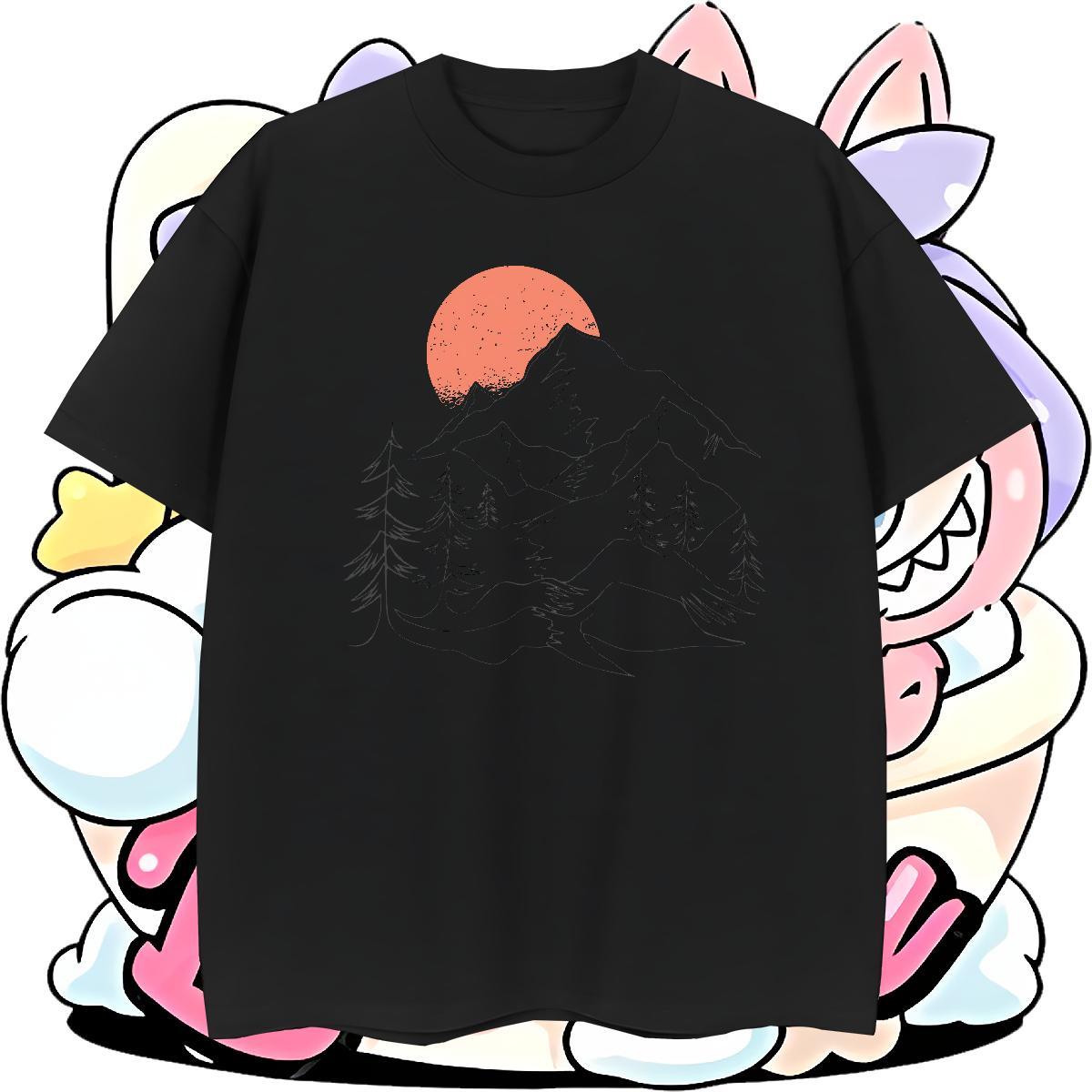 Unisex Men Clothes T-Shirt 230g Pure Cotton Street sun Custom Print Plus Size Breathable Fashion Design Man T Shirts Clothings