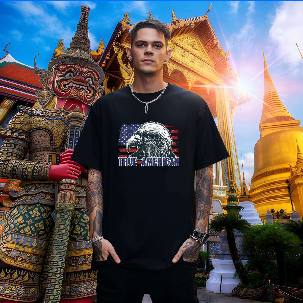 Classic Men Clothes T-Shirt 230g Cotton cool Men T Shirts Daily Outfit Breathable Short Sleeve Skull New Tees Shirts