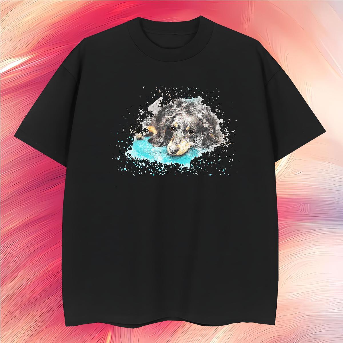 T Shirt For Man 230g 100% Cotton dog Outdoor Breathable Crew Neck Plus Size Custom Tshirt for Man Woman 2024 Designer Popular Tshirts