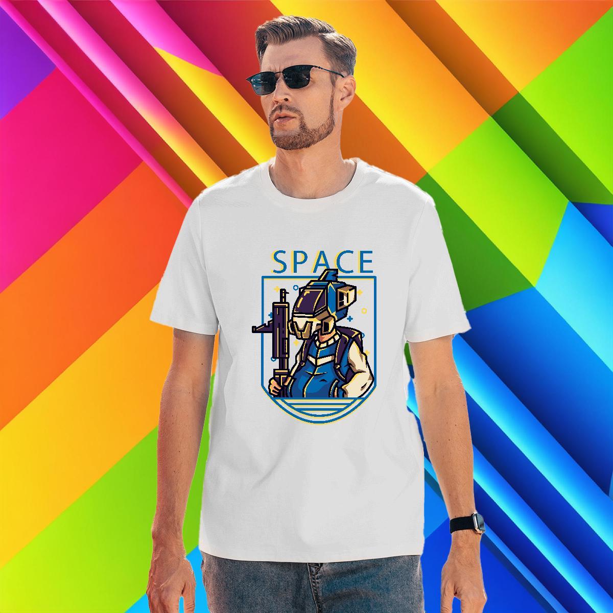 Loose Fit Men Tops Tees 230g Cotton Daily Wear robot DIY Printed Pure Cotton Fashion Mens T Shirts Clothes