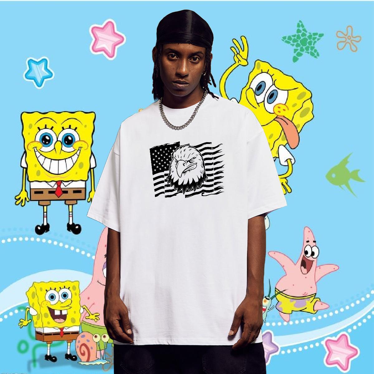 DIY Customized T Shirt For Man 230g 100% Cotton Owl Daily Wear Tshirts Round Neck Short Sleeve Classic Mens Tshirts Custom Cartoon