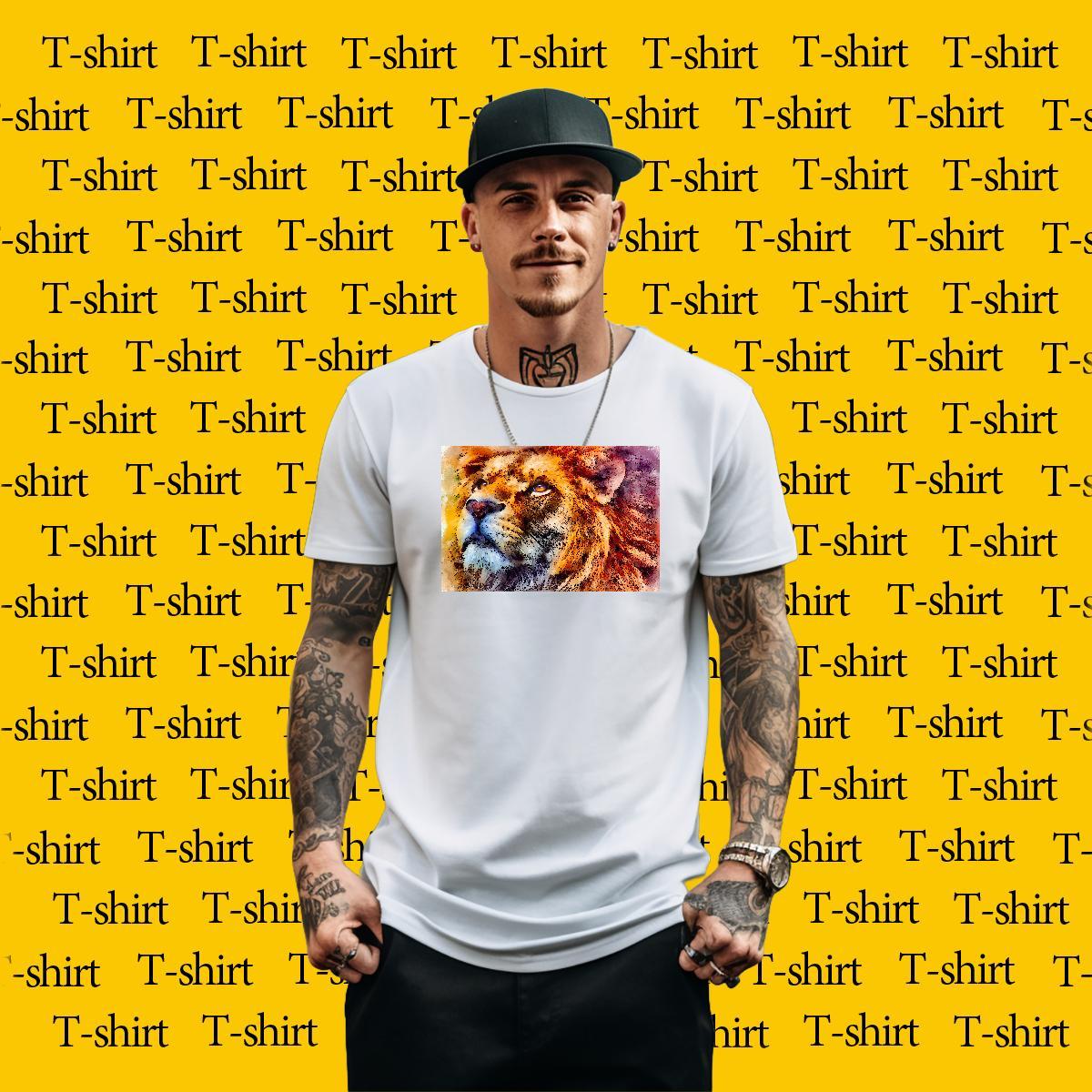 Designer T-Shirts for Men 230g Cotton tiger Home Outdoor Tshirts Crew Neck Wholesale Mens Tshirts DIY Logo Oversized