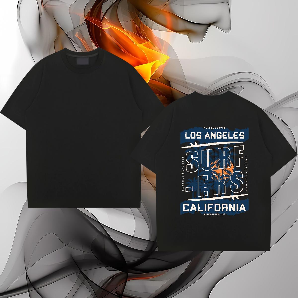 Customized T Shirt For Man 230g 100% Cotton tree Hip Hop Street Clothes Round Neck Short Sleeve Brand Men Tops Tees Custom Print Plus Size