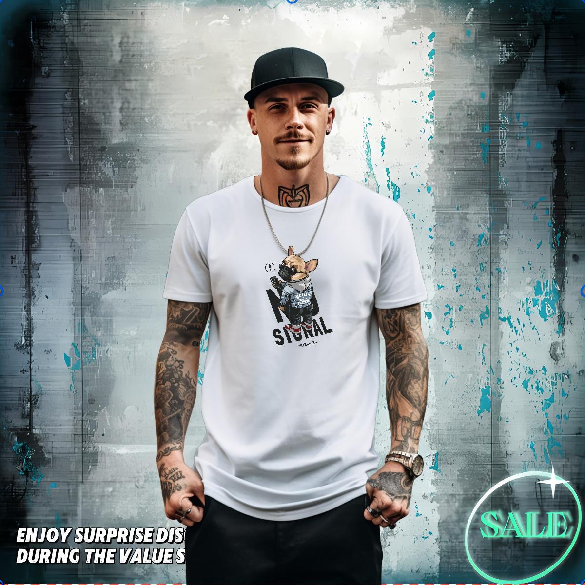 Fashion Mens T Shirts 230g 100% Cotton dog Daily Outfit Clothings Pure Cotton Wholesale Men Tops Tees Graphic