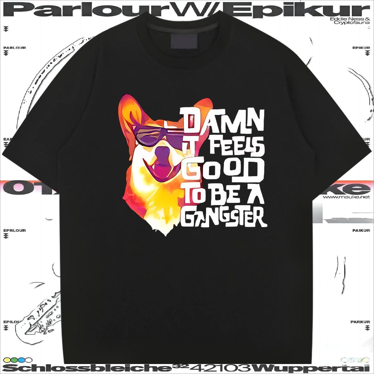 Designer T-Shirts 230g Pure Cotton dog Street Wear Tops Shirt Breathable Soft High Quality Men Tshirts White Plus Size