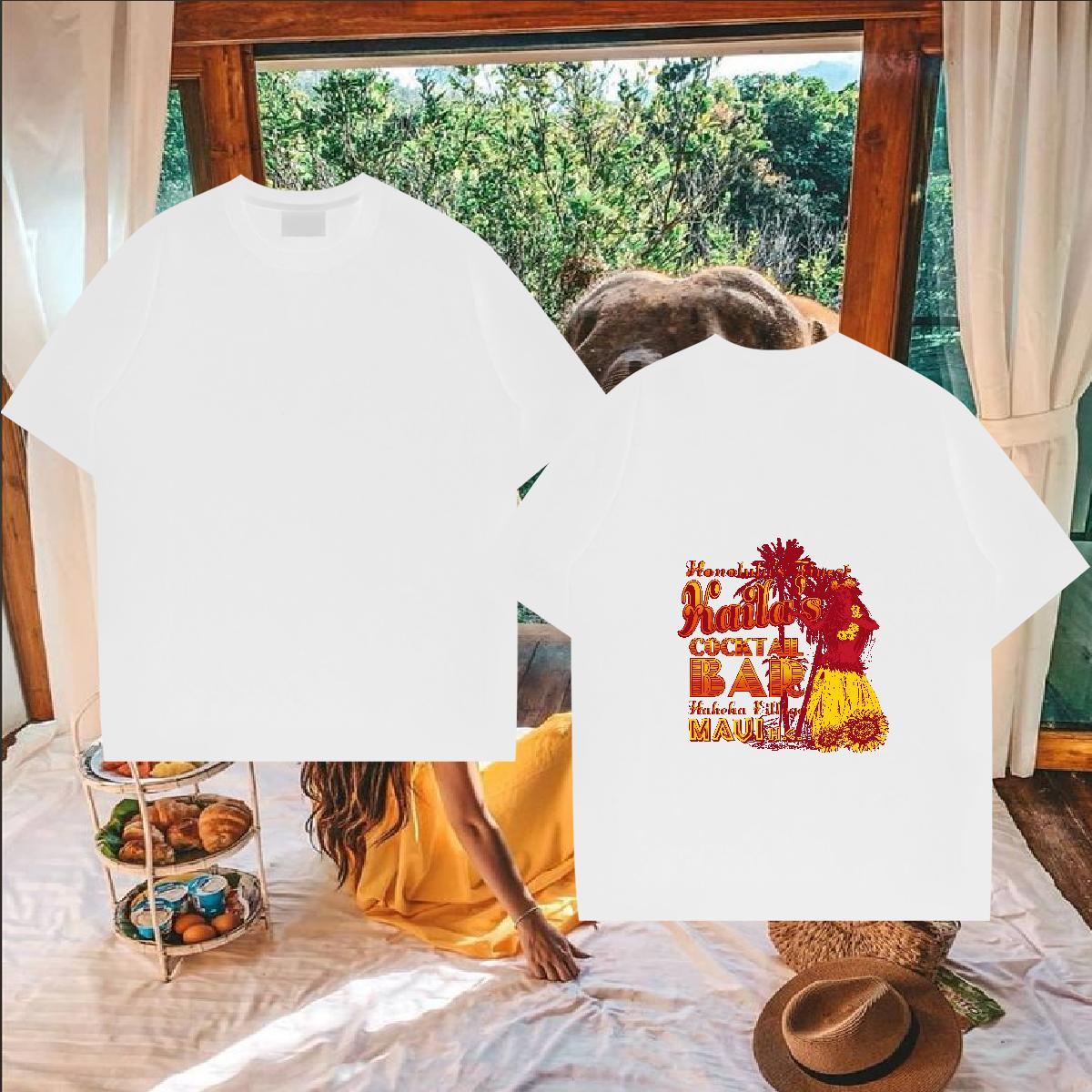 Custom T shirt 230g Pure Cotton flower Daily Outfit Tee Shirt Breathable Short Sleeve Wholesale Men Tees Plus Size Cartoon