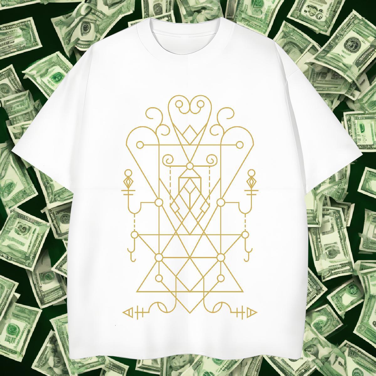 Mens T Shirts 230g 100% Cotton Geometric line Summer Casual Breathable Crew Neck Floral Print Tshirt for Man Woman Fashion Design Loose Tees Shirts