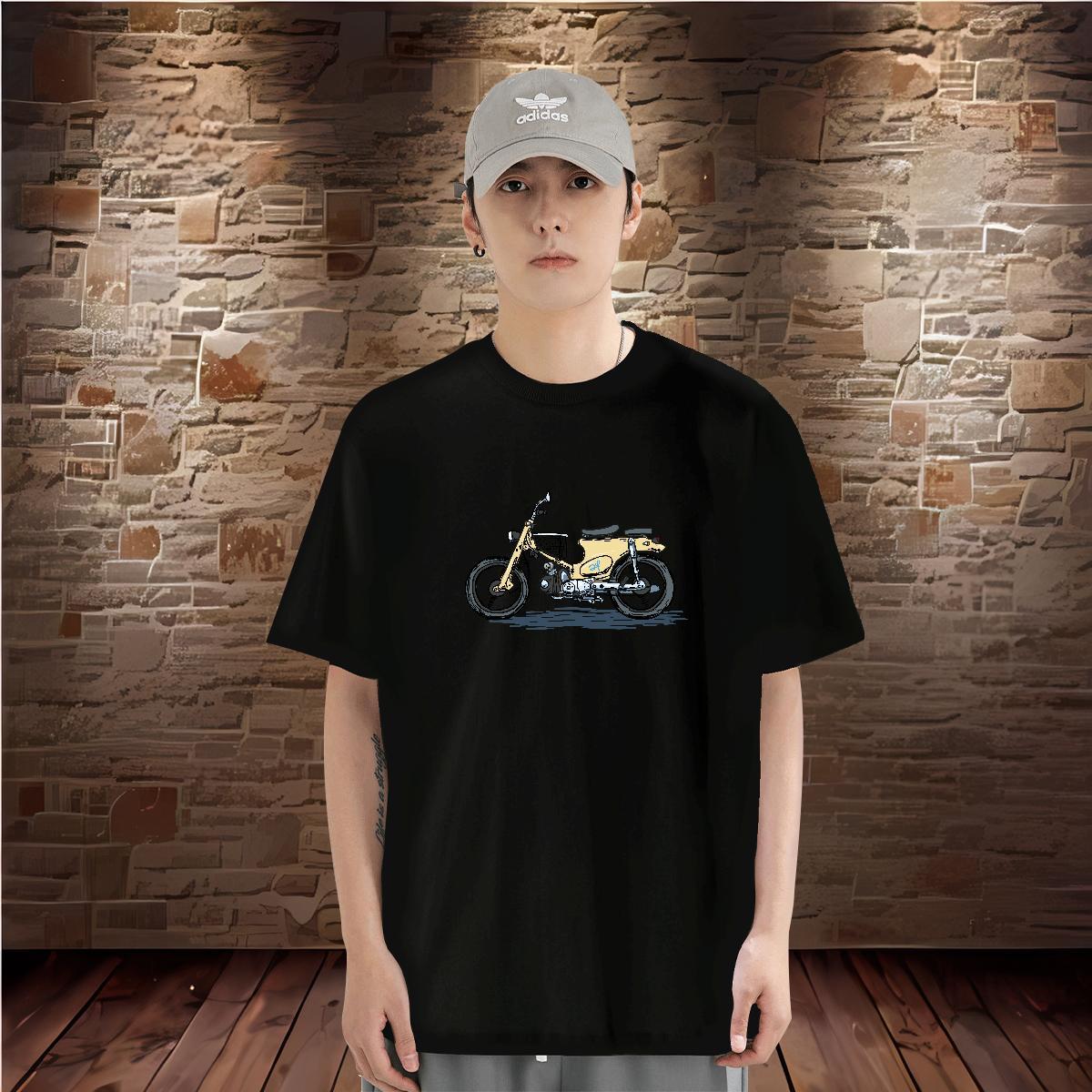 Customized Mens T Shirts Motorcycle Polos 100% Cotton 230g Daily Wear Soft Custom Anime Short Sleeve O-Neck Men Tops Tees