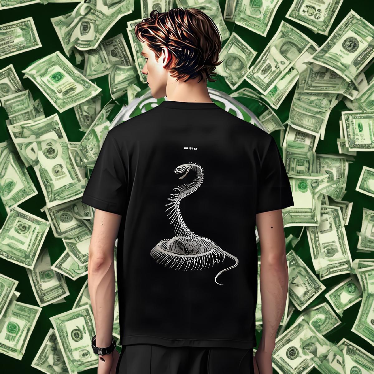 New Arrival Mens T Shirts 230g 100% Cotton snake Outdoor Wear Breathable Soft Comfortable Men Tops Tees Plus Size Cartoon