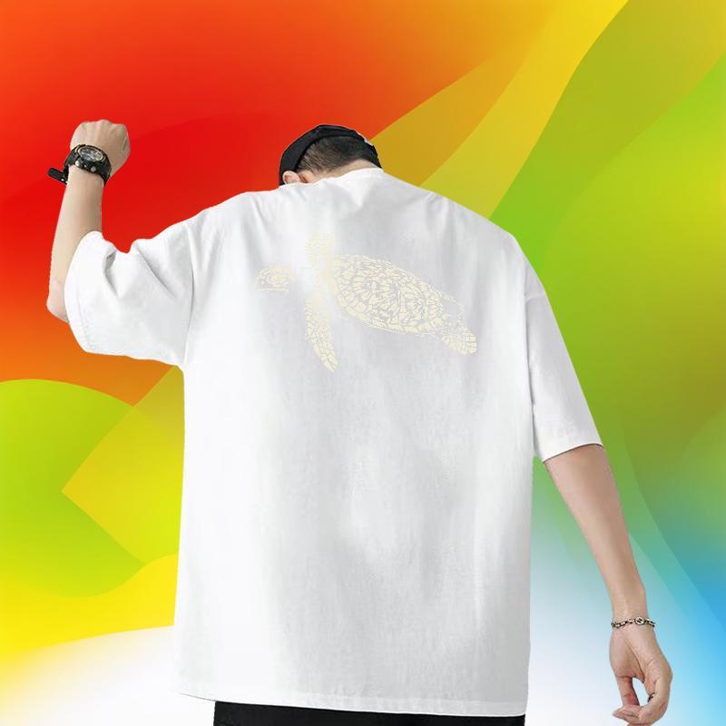 Designer T-Shirts for Men 100% Cotton 230g tortoise Street Casual Tshirts Breathable Short Sleeve Unisex Men Tshirts Oversized 4XL