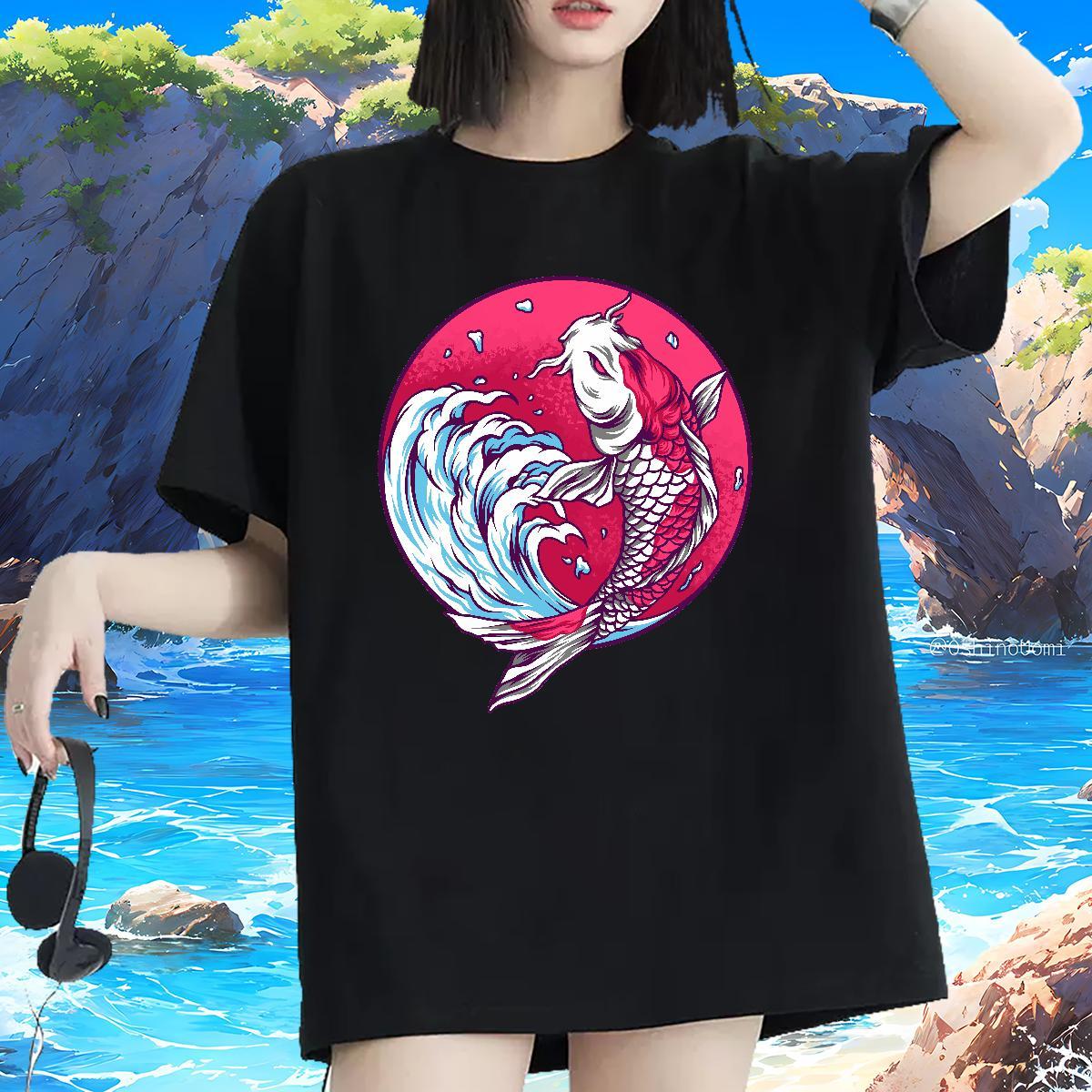 Designer Nice T-Shirts for Women Short Sleeve O-Neck Lady T shirt Cartoon Printing L-4XL Outdoor 230g Cotton 2024 Casual Clothings