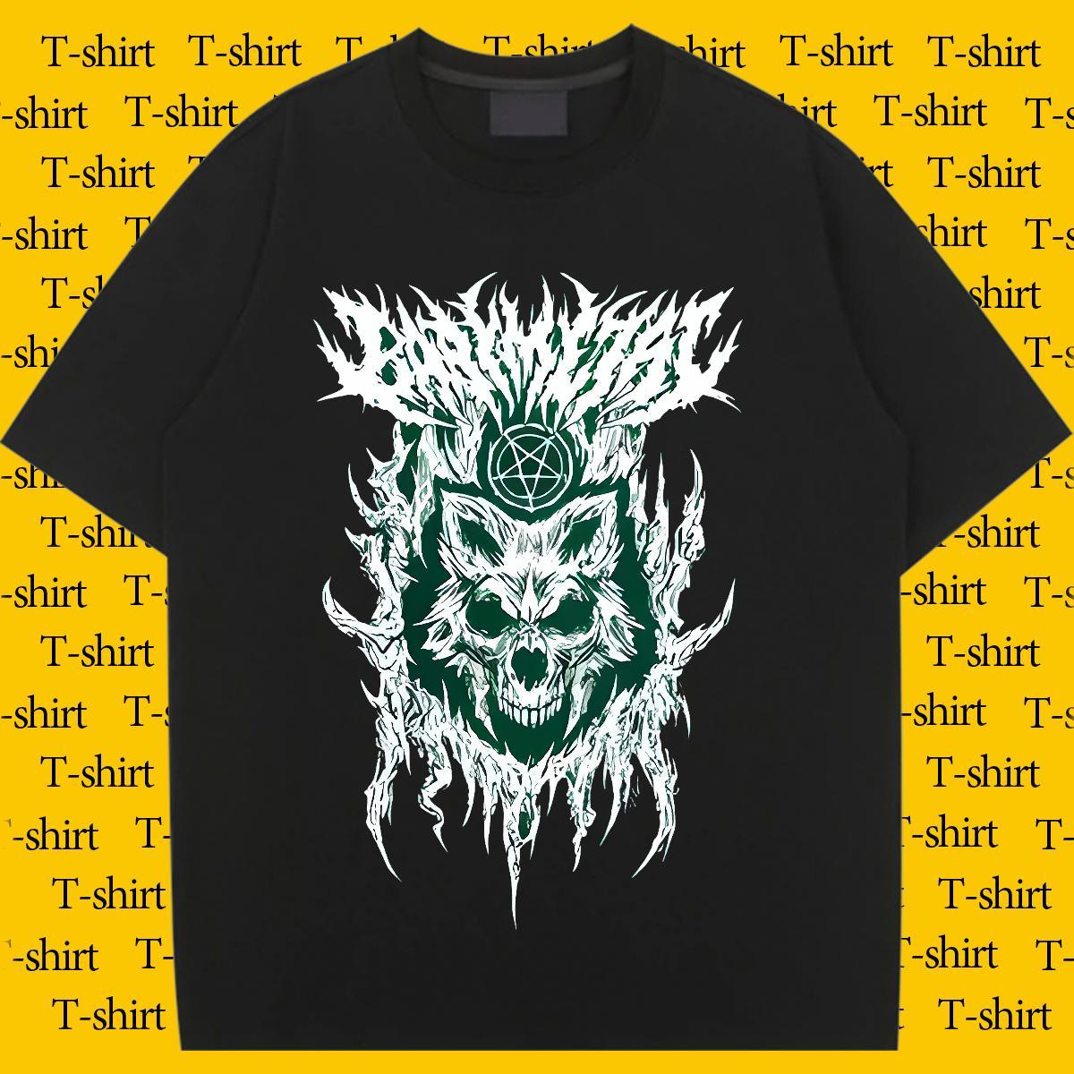 Comfortable Womens T Shirts Breathable Crew Neck Women Tshirts Customized Print wolf Casual 230g Cotton 2024 Designer Tops