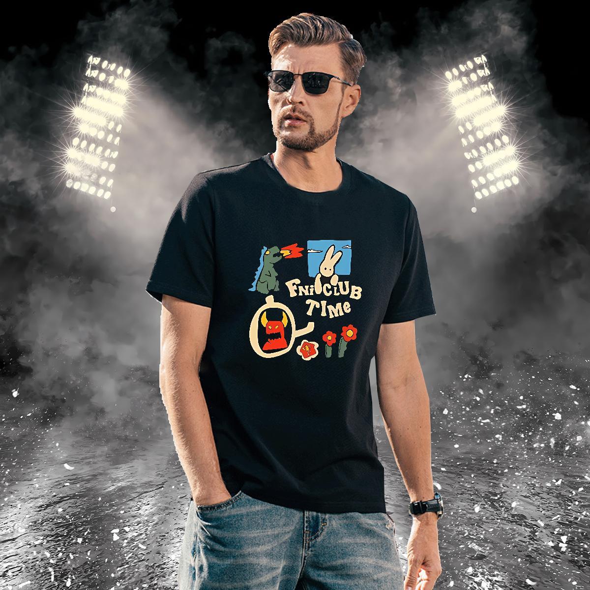 Men T Shirts 230g 100% Cotton dinosaur Outdoor Crew Neck Breathable Plus Size Custom Tshirts Brand Cool Design Tees