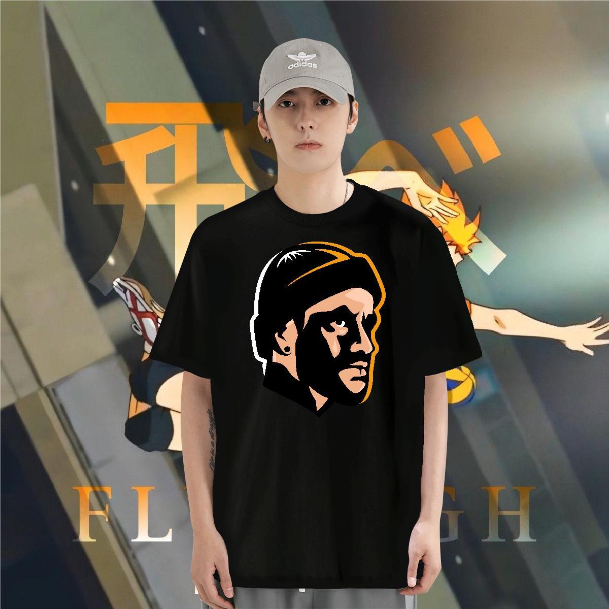 T Shirts Men 230g 100% Cotton portrait Hip Hop Pure Cotton DIY Printed Men Tees 2024 Summer Comfortable Tees Shirts