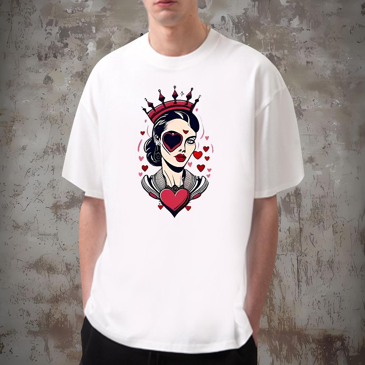 T Shirt For Man 230g Cotton portrait Hip Hop Street Pure Cotton Customized Print Tshirt for Man Woman Fashion Design Soft Clothings
