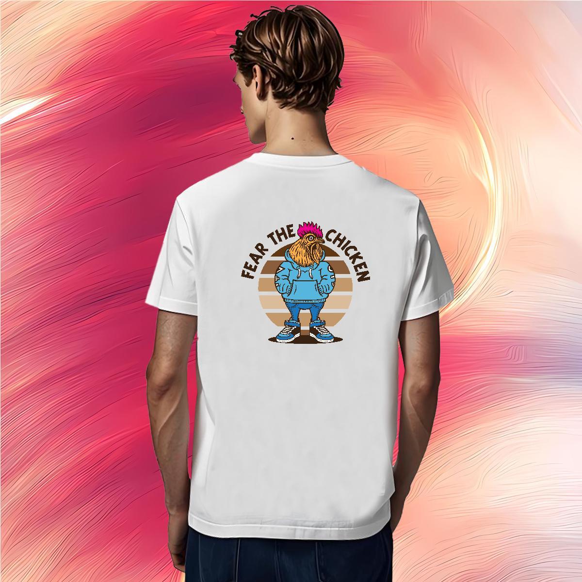 T-Shirts for Men 100% Cotton 230g chicken Spring Summer O-Neck Short Sleeve Customized Print Tshirts Fashion New Brand Tops Tees
