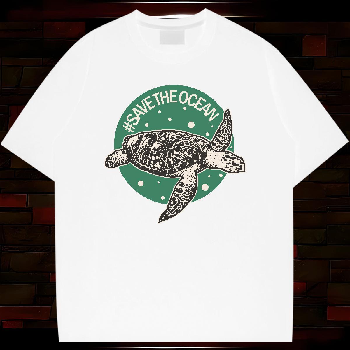 Classic Man T Shirts 230g 100% Cotton tortoise Hip Hop Top Tees O Neck Short Sleeves Cool Design Men Clothes T-Shirt Customized