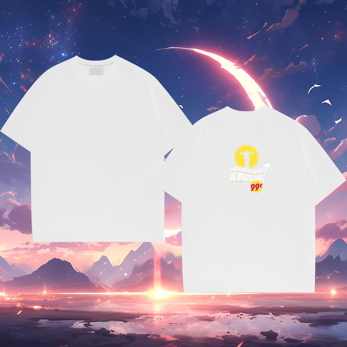 Fashion New T Shirts Men 230g Pure Cotton tree Spring Summer Tees Crew Neck Popular Men Tops Tees Customized