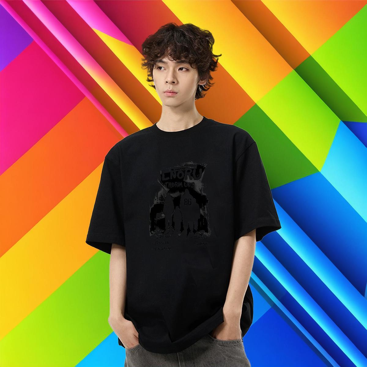 Loose Fit Mens Tshirts 230g Cotton Daily Wear letter Oversized Crew Neck Fashion Designer Man T Shirts Clothes