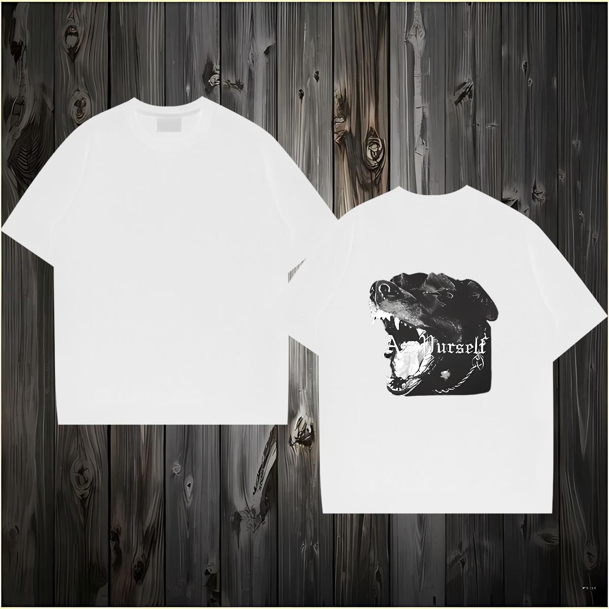 DIY Customized Men T Shirts 100% Cotton 230g dog Casual Wear Breathable Soft Unisex Men Clothes T-Shirt Anime Print