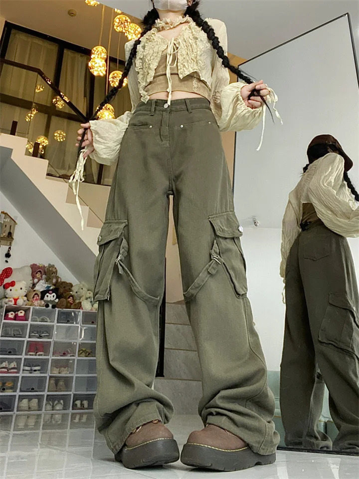 American Vintage Jeans Pants for Women Casual All-match Pant Jeans Women Spring Summer Fashion Trousers 240806