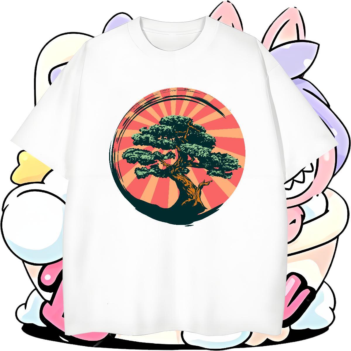 Designer Men Tshirts 230g Pure Cotton Casual Beach tree Plus Size Custom Crew Neck DIY Customized T-Shirts for Men Clothes