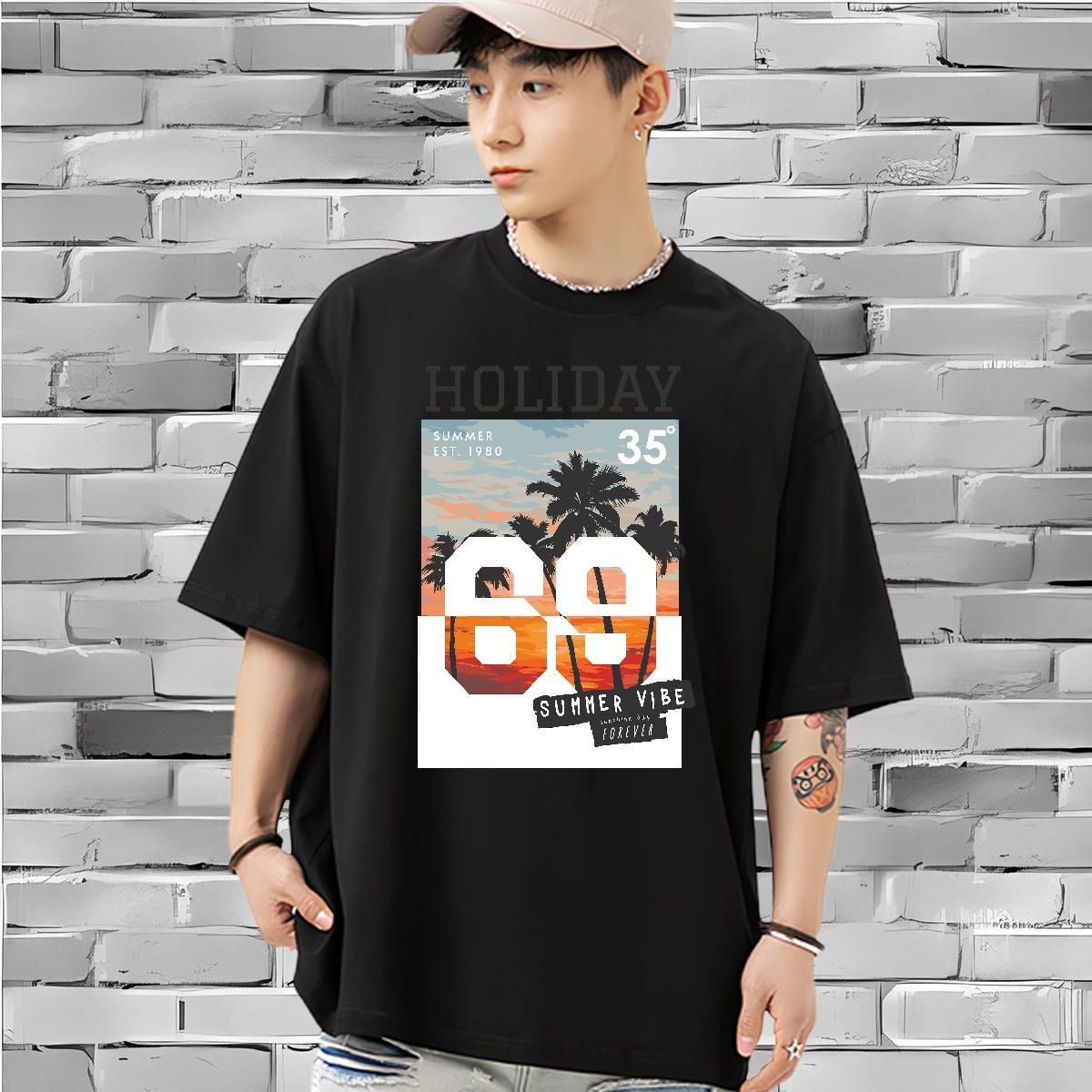 Designer Fashion T-Shirts 230g Cotton tree Street Wear Breathable Crew Neck Cool Tshirts DIY Logo Oversized
