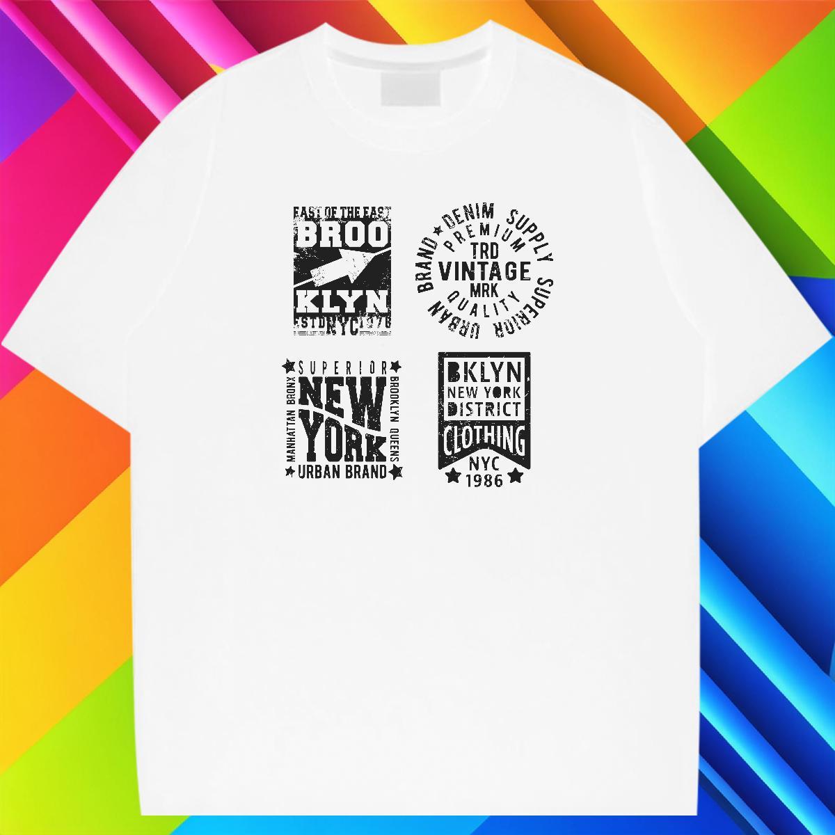 Soft Men Clothes T-Shirt 230g Cotton Daily Wear letter Cartoon Printing L-4XL Round Neck Short Sleeve New Arrival T shirt Polos