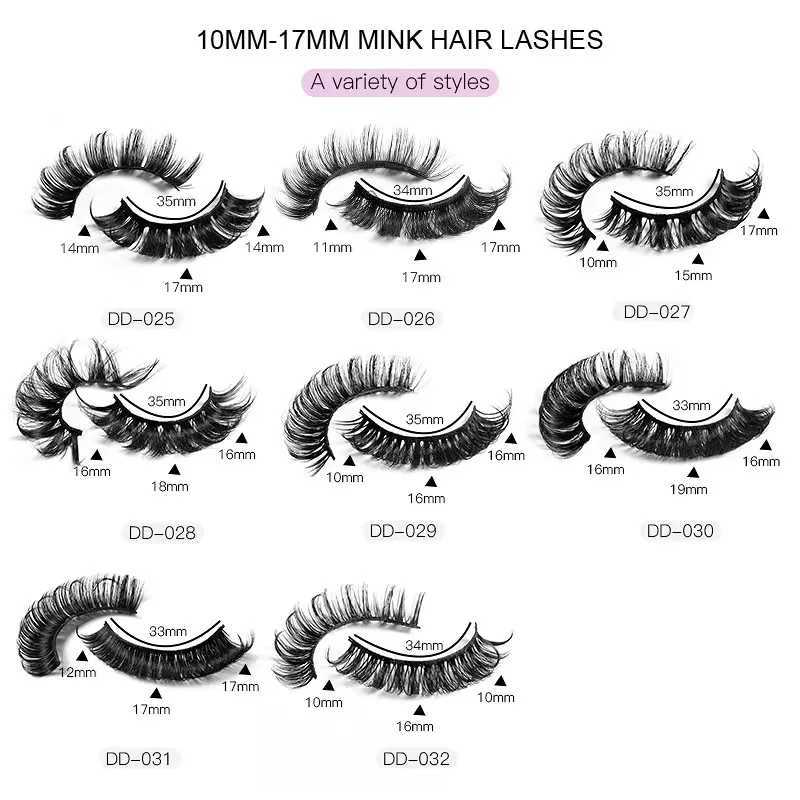 Fashionable Russian striped eyelashes 2/5/10 pairs 3D mink natural eyelashes dramatic false eyelashes wholesale eyelash extension W240803