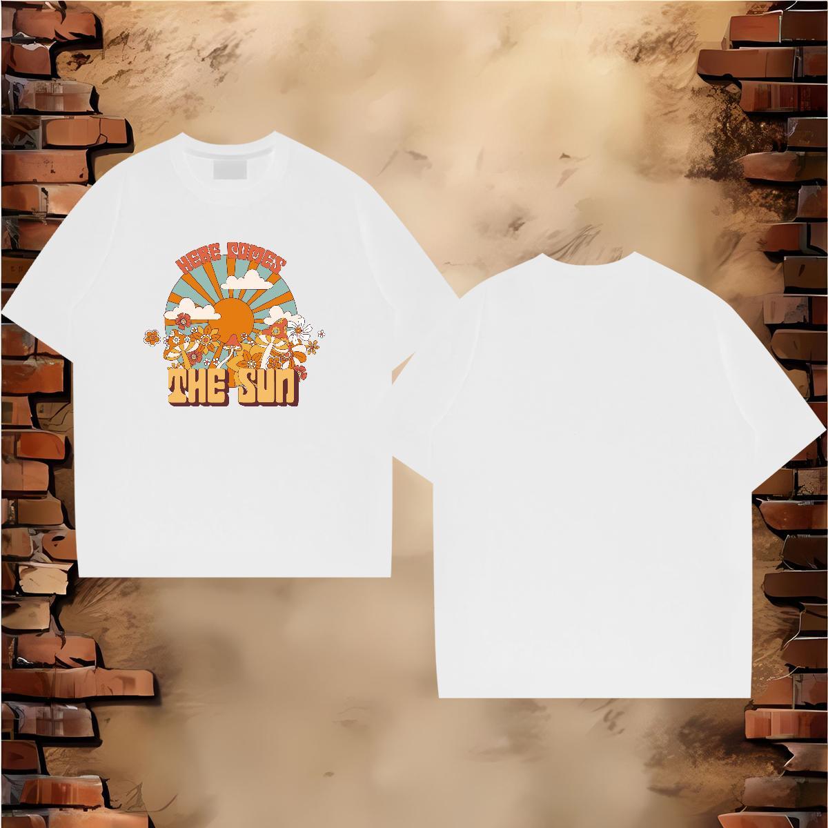 T-Shirts 230g Cotton mushroom Casual Short Sleeve O-Neck Custom Printing Mens Tshirts Wholesale Cool Design Tees Shirts