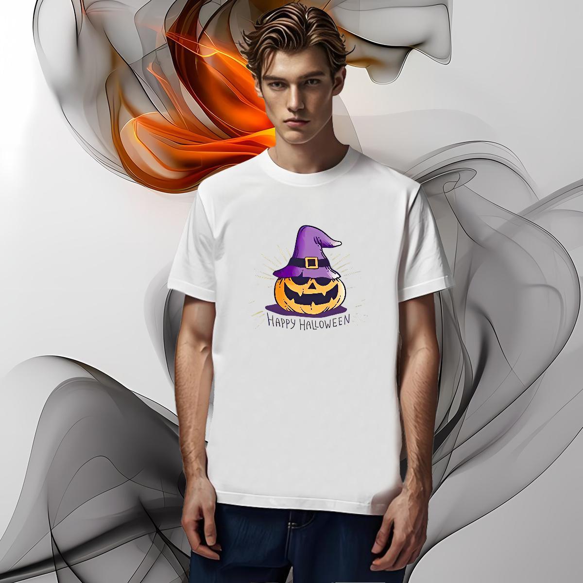 Stylist T Shirt For Man 230g Cotton halloween Summer Casual Tops Pure Cotton Brand Mens Tshirts Custom Printing