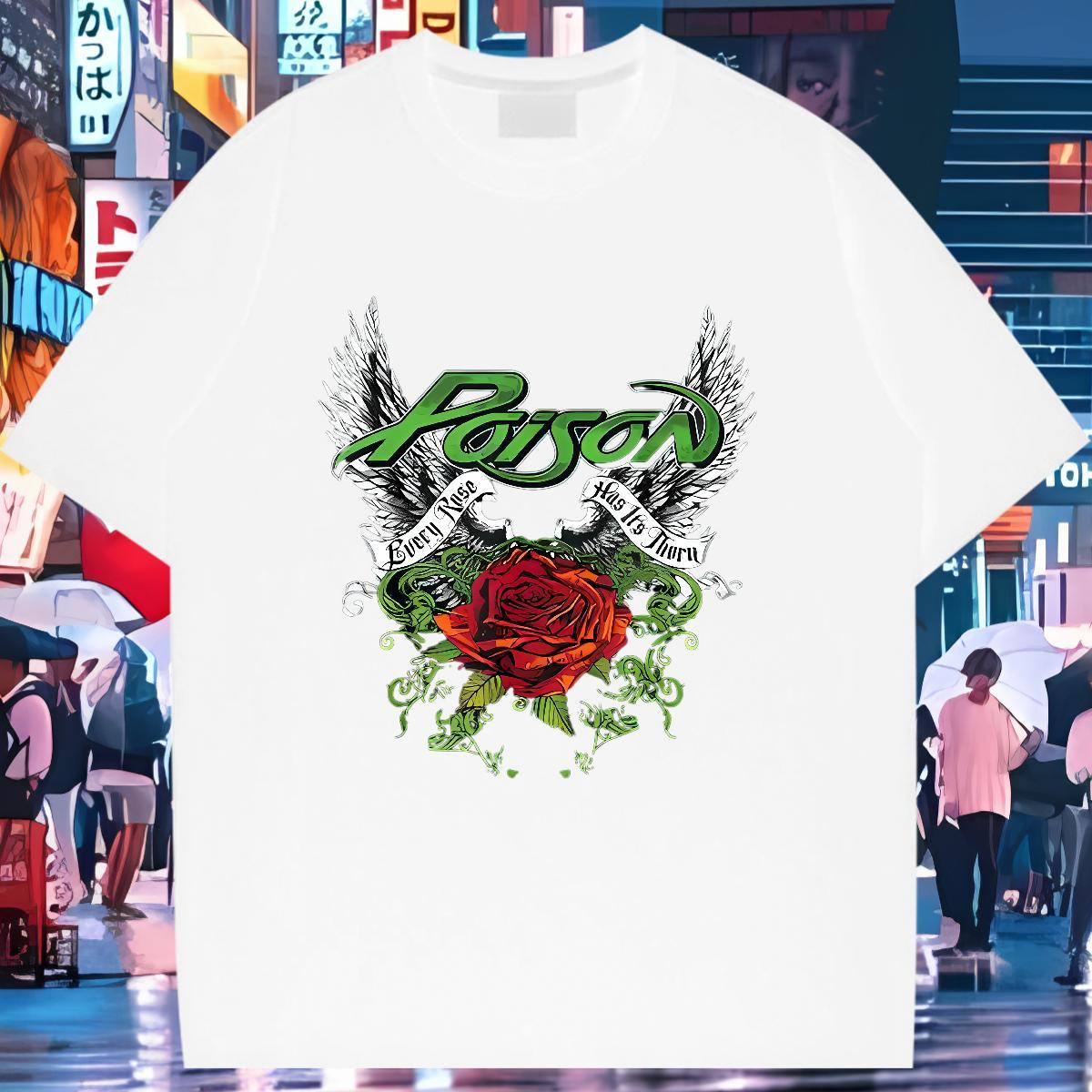 Designer Nice T Shirts Women Short Sleeve O-Neck Lady T shirt DIY Printed rose Sports Casual 230g Cotton 2024 Designer Polos